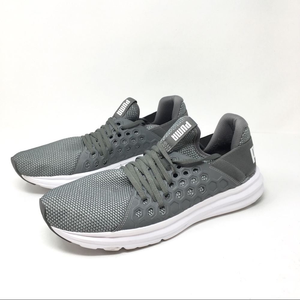 Puma mens grey soft foam running sneakers 12